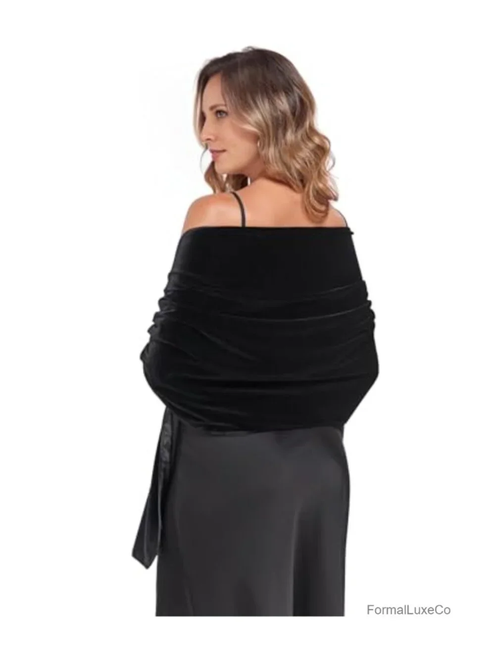 Velvet Pashmina Shawl Wrap for Evening Dresses Wedding Cocktail Party